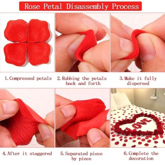 NEW! 100 PLASTIC ROSE 🌹  PETALS / DATE NIGHT 🌙 ✨️❤️‍🔥🥹 - Picture 4 of 4